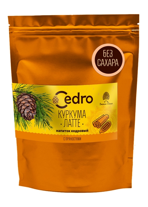 Кедровый напиток латте куркума, 120 г