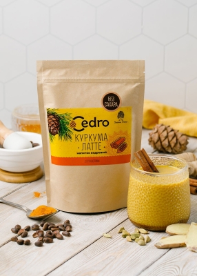 Кедровый напиток латте куркума, 250 г