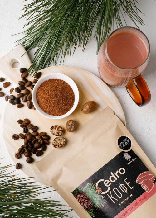 Кедровый напиток с кофе и мускатом, 250 г