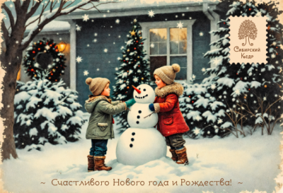 Открытка «Счастливого Нового года и Рождества»