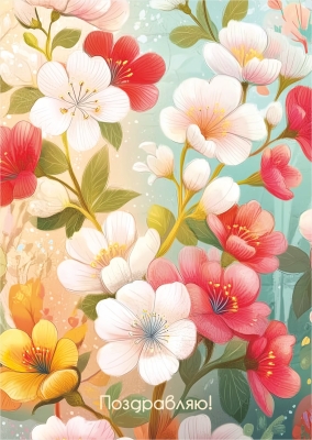 Открытка «Цветочная»