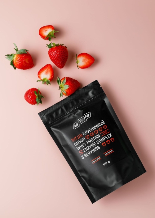 Коктейль протеиновый MyTrueFit клубничный смузи, 90 г