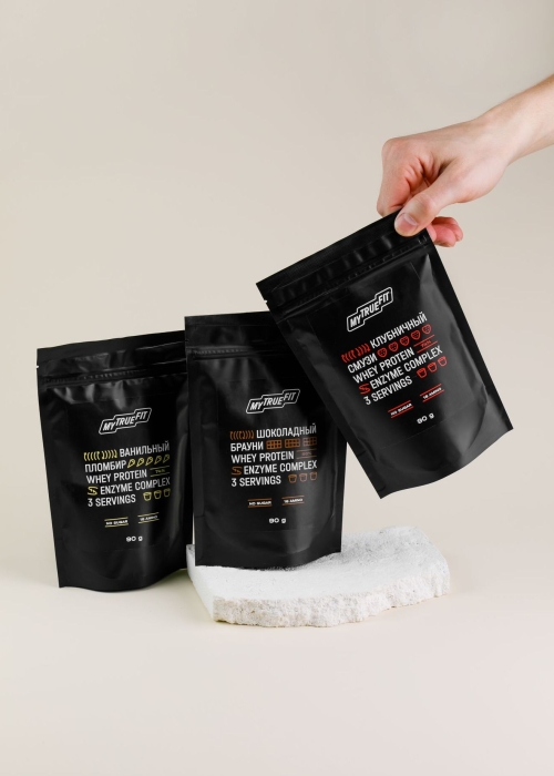 Коктейль протеиновый MyTrueFit клубничный смузи, 90 г