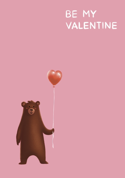 Открытка «Be my Valentine»