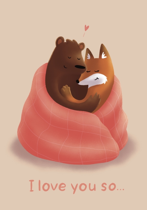 Открытка «I love you so...»