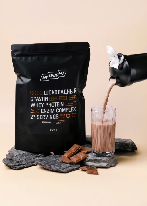 Коктейль протеиновый MyTrueFit шоколадный брауни, 900 г